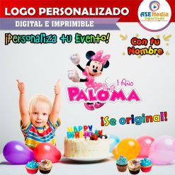 Minnie Mouse Logo Personalizado con Nombre Mod. 05