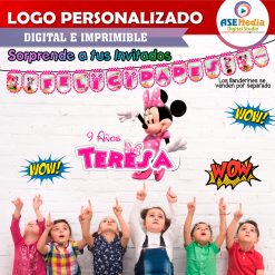 Minnie Mouse Logo Personalizado con Nombre Mod. 05
