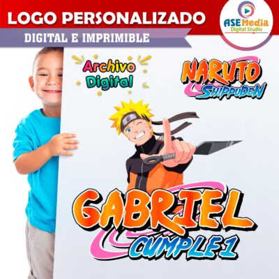 Naruto Shippuden Logo Personalizado con Nombre