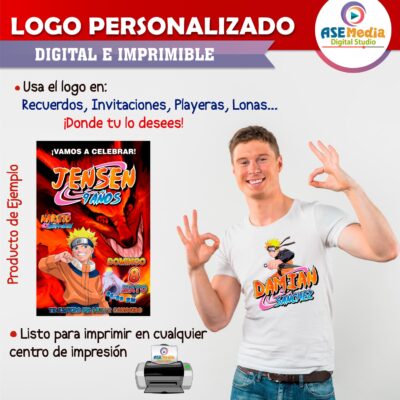 Naruto Shippuden Logo Personalizado con Nombre