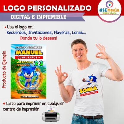 Sonic Logo Personalizado con Nombre