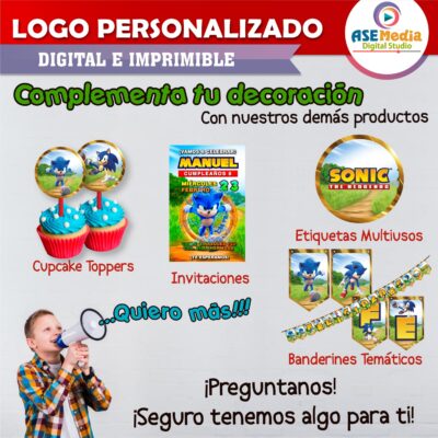 Sonic Logo Personalizado con Nombre
