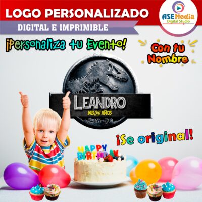 Jurassic Park Logo Personalizado con Nombre