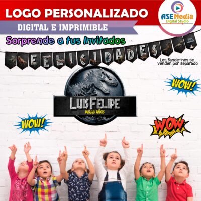 Jurassic Park Logo Personalizado con Nombre
