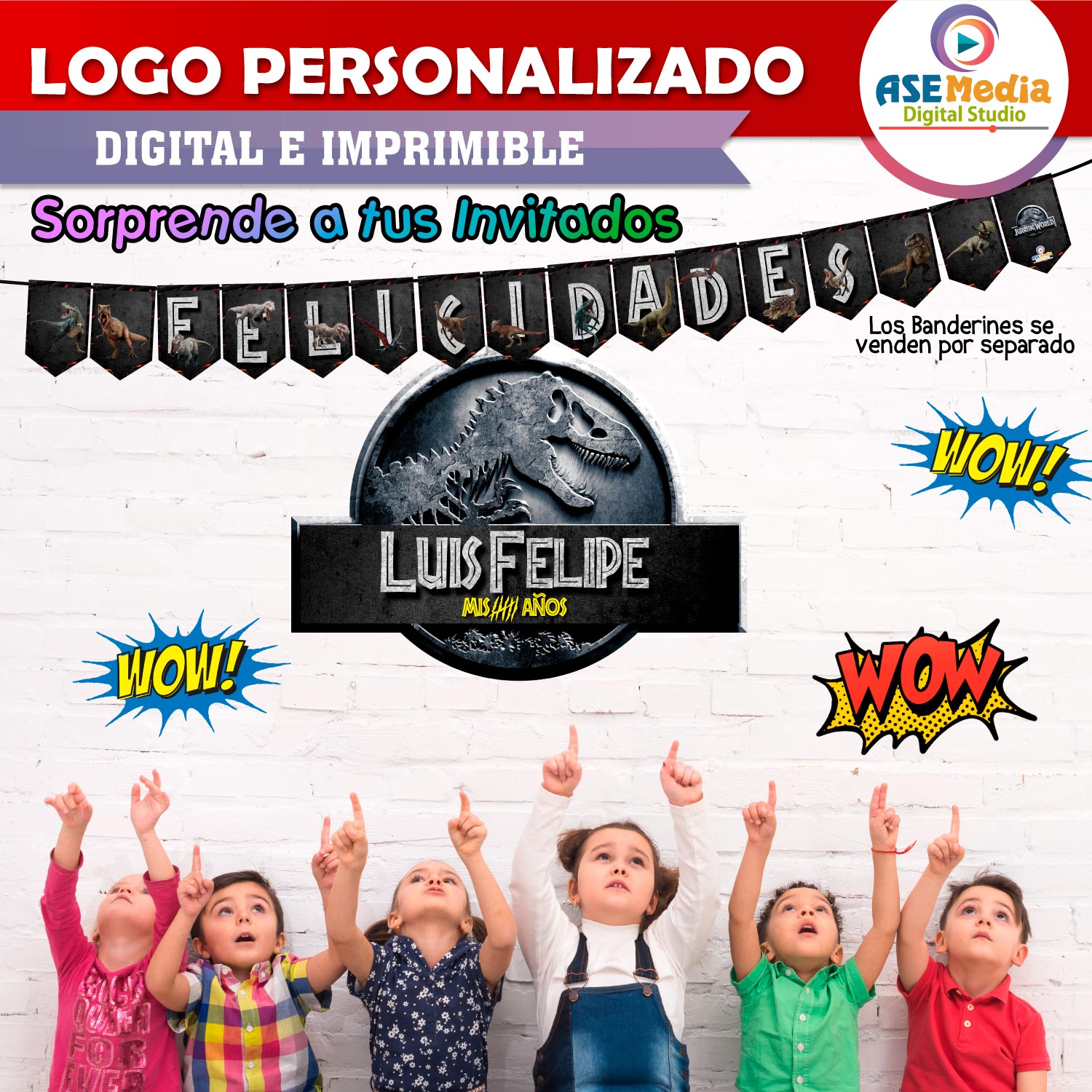 Jurassic Park Logo Personalizado con Nombre