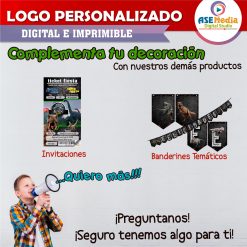 Jurassic Park Logo Personalizado con Nombre