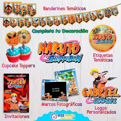Naruto Shippuden Invitación Digital de Cumpleaños