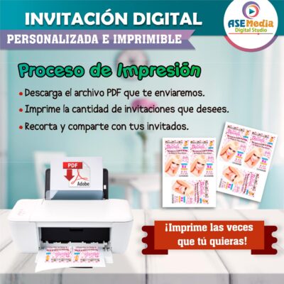 Barbie Bonita Invitación de Cumpleaños Digital Personalizada - Imagen 5