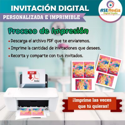 Barbie Aventura de Sirenas Invitación de Cumpleaños Digital Personalizada #03 - Imagen 5