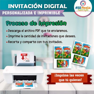 El Rey León, Simba Invitación Digital de Cumpleaños