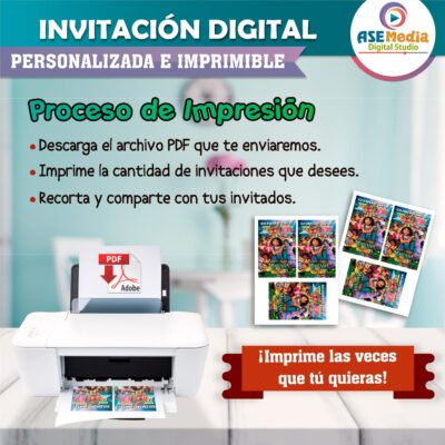 Encanto Familia Madrigal Invitación de Cumpleaños Digital Personalizada - Imagen 5