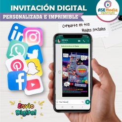 Alternative view of Toy Story Invitación de Cumpleaños Digital Personalizada #02