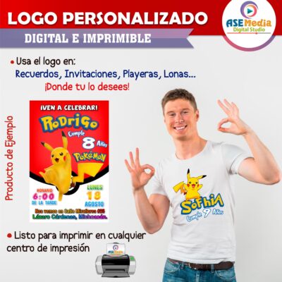 Pokémon Logo Personalizado con Nombre