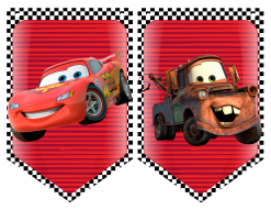 Cars Rayo Mcqueen Banderines Temáticos Imprimibles para Cumpleaños