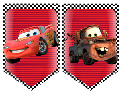 Cars Rayo Mcqueen Banderines Temáticos Imprimibles para Cumpleaños