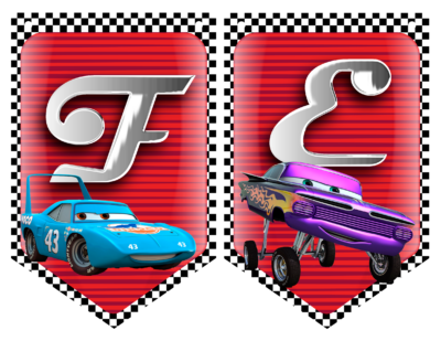 Cars Rayo Mcqueen Banderines Temáticos Imprimibles para Cumpleaños