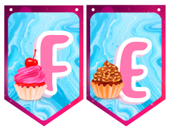 Mis Pastelitos Banderines Temáticos Imprimibles para Cumpleaños