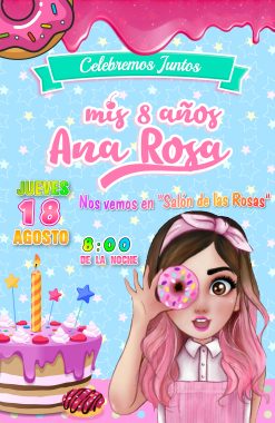 Mis Pastelitos Invitación de Cumpleaños Digital Personalizada