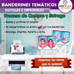 Mis Pastelitos Banderines Temáticos Imprimibles para Cumpleaños