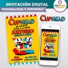 Cuphead Invitación de Cumpleaños Digital Personalizada
