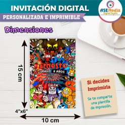 Cuphead Invitación de Cumpleaños Digital Personalizada #2