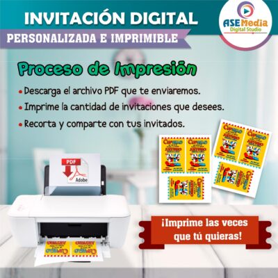 Cuphead Invitación de Cumpleaños Digital Personalizada