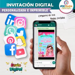 Mis Pastelitos Invitación de Cumpleaños Digital Personalizada