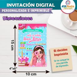 Mis Pastelitos Invitación de Cumpleaños Digital Personalizada