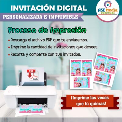 Mis Pastelitos Invitación de Cumpleaños Digital Personalizada