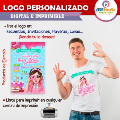 Mis Pastelitos Logo Personalizado con Nombre