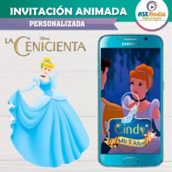 Alternative view of La Cenicienta Video Invitación Animada para Cumpleaños