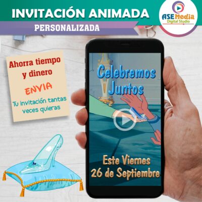 La Cenicienta Video Invitación Animada para Cumpleaños - Imagen 4