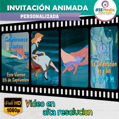 La Cenicienta Video Invitación Animada para Cumpleaños - Imagen 8