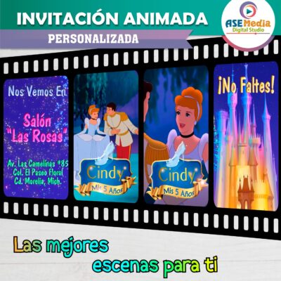 La Cenicienta Video Invitación Animada para Cumpleaños - Imagen 9