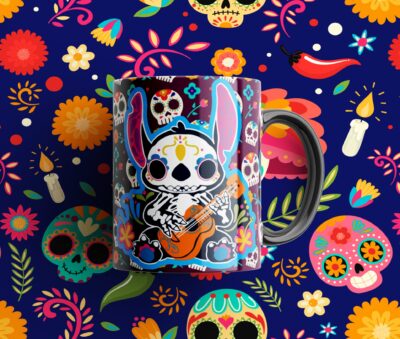 Dia de Muertos Plantillas para Sublimación de Tazas Gratis