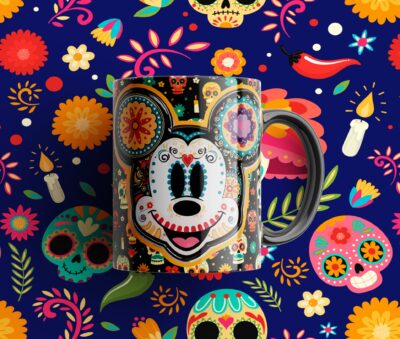 Dia de Muertos Plantillas para Sublimación de Tazas Gratis
