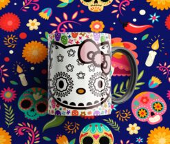Dia de Muertos Plantillas para Sublimación de Tazas Gratis