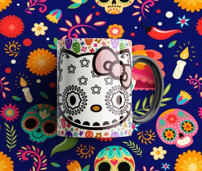 Dia de Muertos Plantillas para Sublimación de Tazas Gratis