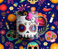 Dia de Muertos Plantillas para Sublimación de Tazas Gratis