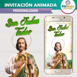 Alternative view of San Judas Tadeo Rezo Invitación Animada Personalizada en Video