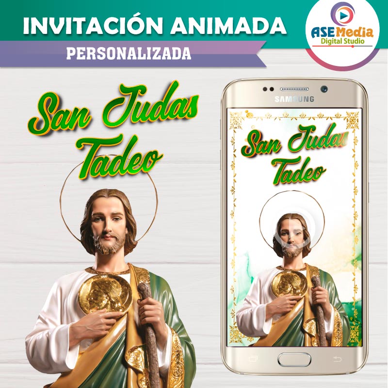 San Judas Tadeo Rezo Invitación Animada Personalizada en Video - Imagen 2