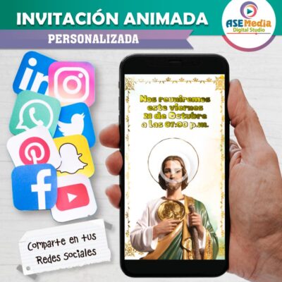 San Judas Tadeo Rezo Invitación Animada Personalizada en Video - Imagen 5