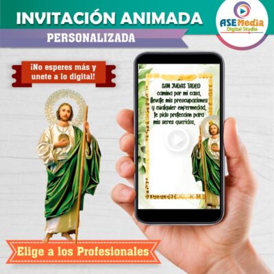 San Judas Tadeo Rezo Invitación Animada Personalizada en Video - Imagen 6