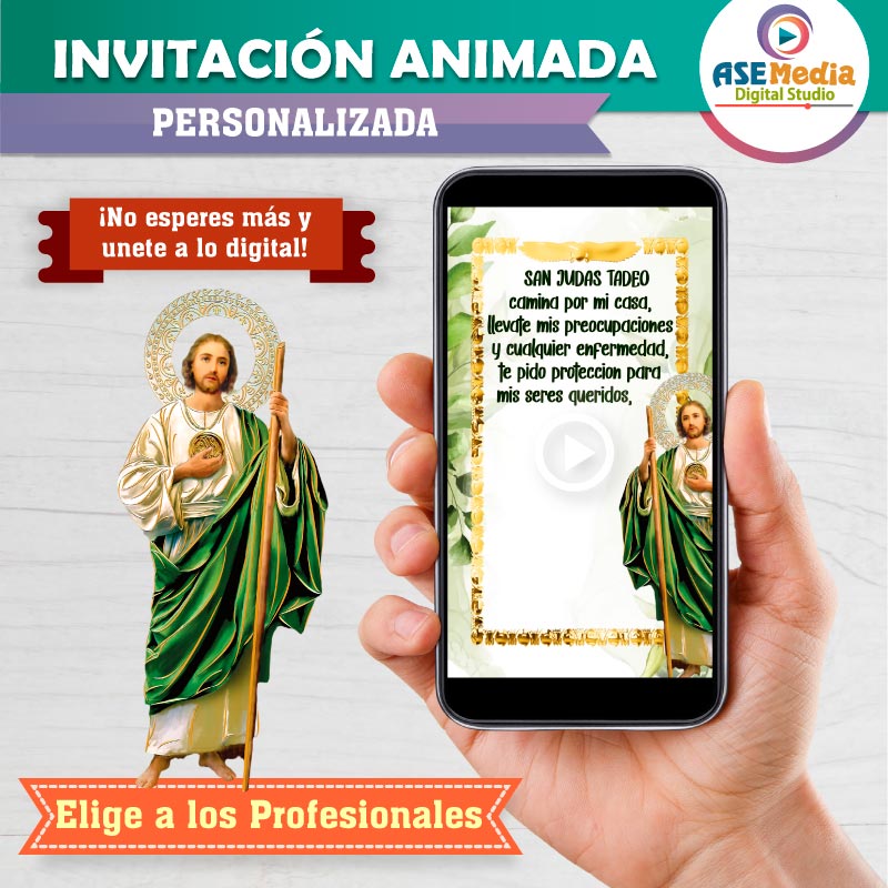 San Judas Tadeo Rezo Invitación Animada Personalizada en Video - Imagen 6