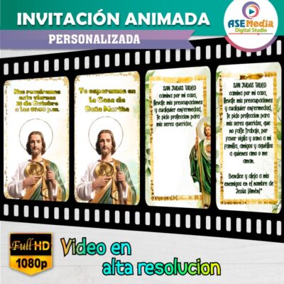 San Judas Tadeo Rezo Invitación Animada Personalizada en Video - Imagen 9
