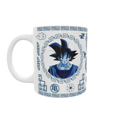 Dragon Ball Goku Arte Oriental Plantilla Editable para Taza de Sublimación Gratis