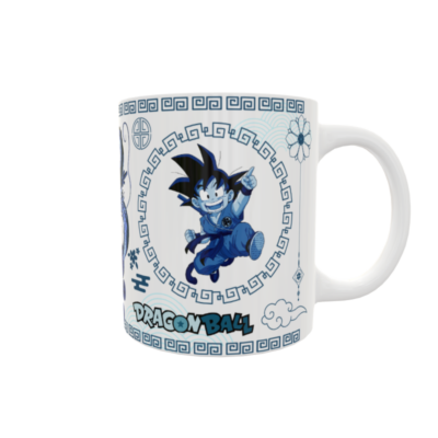 Dragon Ball Goku Arte Oriental Plantilla Editable para Taza de Sublimación Gratis
