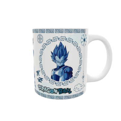 Dragon Ball Vegueta Arte Oriental Plantilla Editable para Taza de Sublimación - Imagen 4