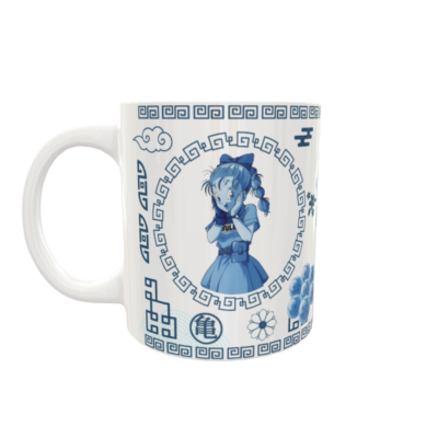 Dragon Ball Bulma Arte Oriental Plantilla Editable para Taza de Sublimación - Imagen 2