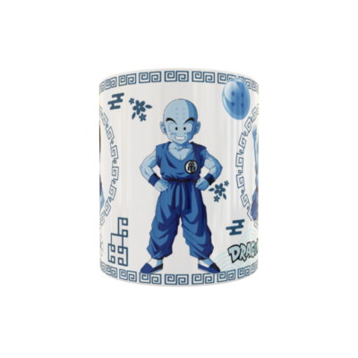 Dragon Ball Krilin Arte Oriental Plantilla Editable para Taza de Sublimación Gratis